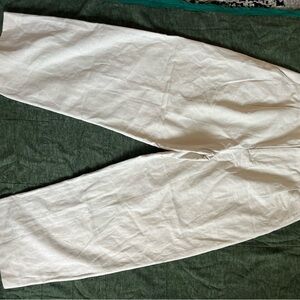 Zara Cream Linen Trousers